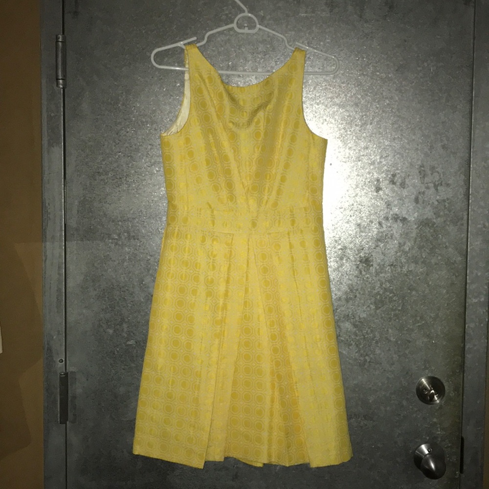 Yellow and white dress